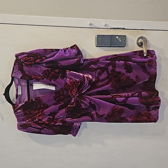 Rhode Purple Floral Leanna Velvet Valentine's Dress L NWT - Picture 3 of 9
